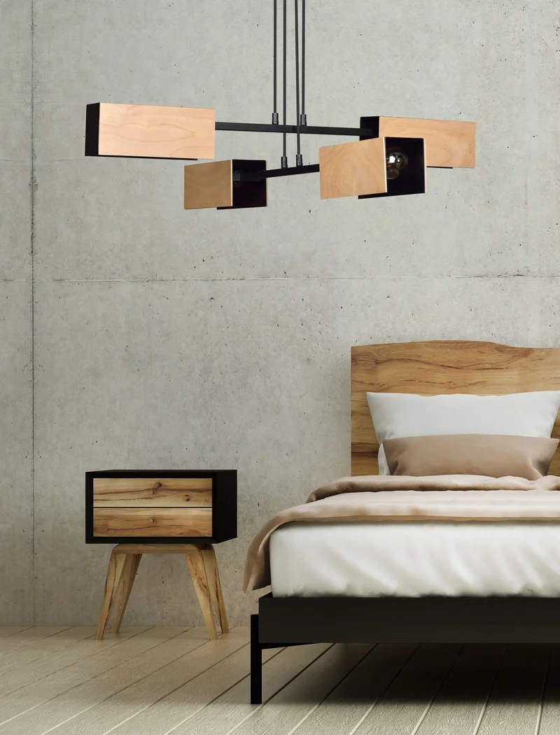 Suspension Bois Metal Industriel