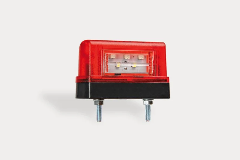 Lampe de plaque d'immatriculation LED Slimline avec feu de position arrière / Lot de 2