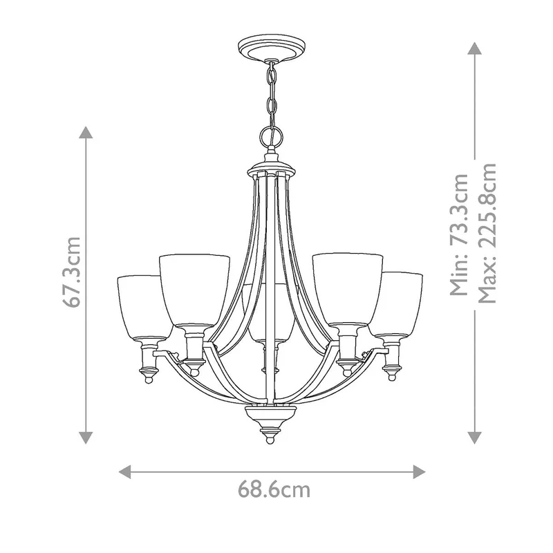 Lustre Truman 5 lumières