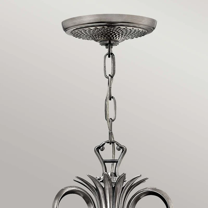 Lustre Plantation 7 lumières - Nickel antique poli