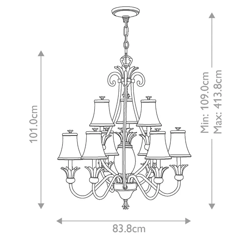 Lustre métal argenté