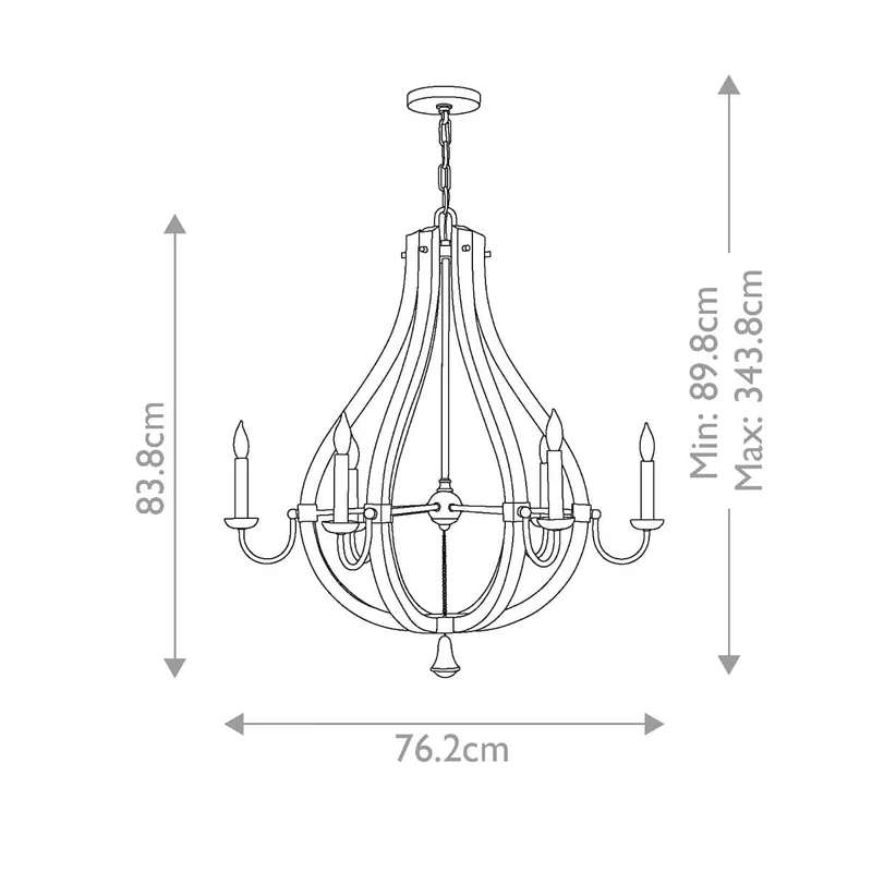 Lustre Bois Rustique Chic