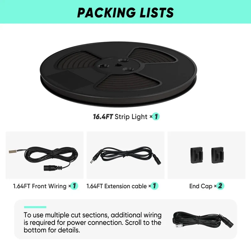 16.4 Ft Black Flexible Strip Light For Wood Slat Wall Panels Hardwired 3000K Warm White Cuttable Neon Rope Lighting IP67 Waterproof Level Up Your Glow With Durable DIY Fixtures And Fresh Modern Decor Vibes