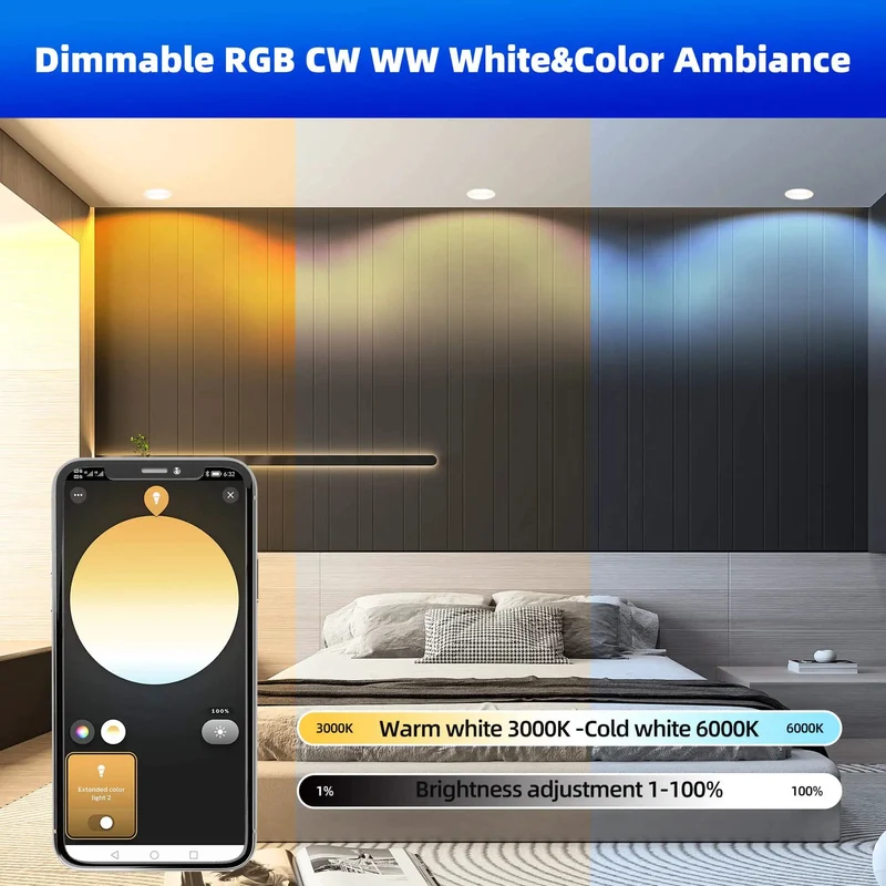 4 Pack Smart Recessed Lights 4 Inch Zigbee Led Downlights With Killer Color Changing Compatible With Alexa And Google Assistant Hub App And Voice Control Rgbw Cct 3000K To 6000K Badass Easy Install Ceiling Rig