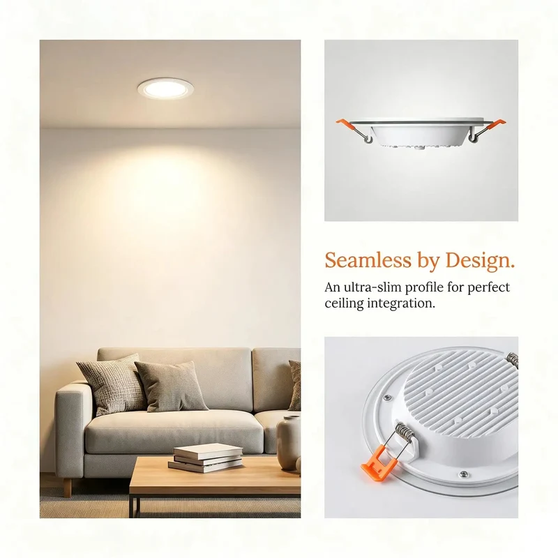 Six Inch LED Recessed Ceiling Lights With Glass Panel 3000K Warm White Ultra Thin Flush Mount Downlight Spotlights Hassle Free For Tight Squeeze Ceilings Living Room Hallway 13 Pack Slick Profile