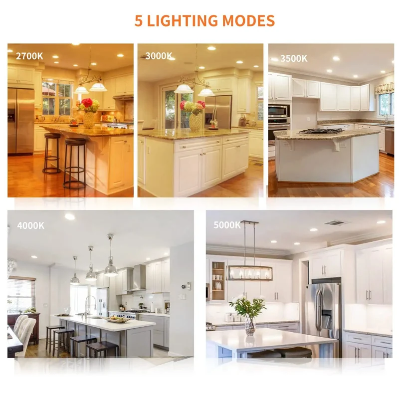 No Sweat Install 3 Inch Led Recessed Lights Canless Wafer Downlight Offering 5CCT Adjustable Warm To Cool Glow Flat Plug And Play Ceiling Fixtures For Home And Warehouse