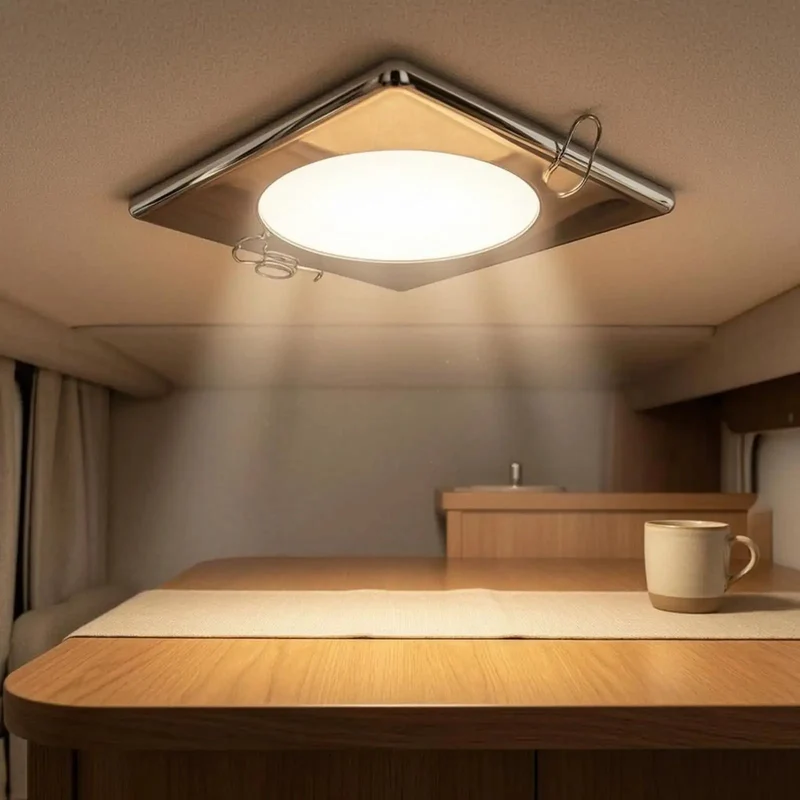 Slick Square Led Recessed Downlight Featuring 3000k Warm White Finish And Smooth Dimmable Controls With Sturdy Spring Clip Hardware For Chill Bedroom And Long Hallway Ceiling Setups