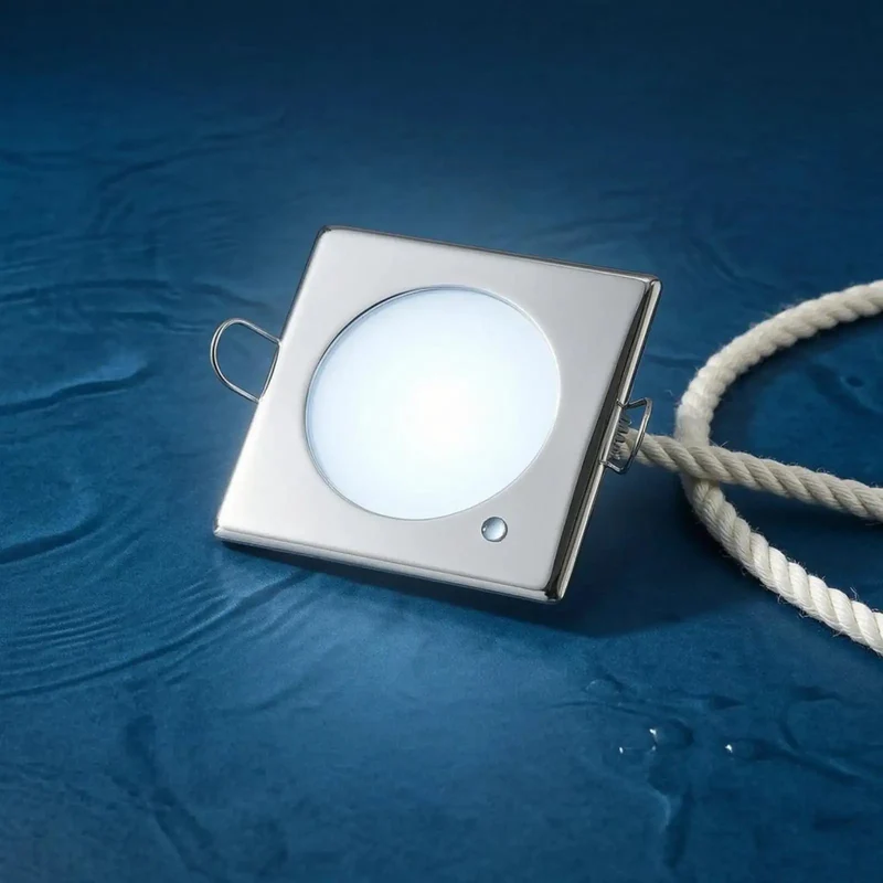 Slick Square Led Recessed Downlight Featuring 3000k Warm White Finish And Smooth Dimmable Controls With Sturdy Spring Clip Hardware For Chill Bedroom And Long Hallway Ceiling Setups