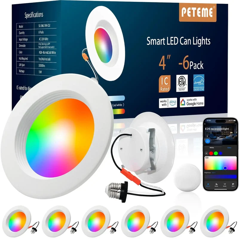Top Shelf Hella Bright Led Recessed Can Light Quickly Converts Old Ceiling Fixtures Into Slick Dimmable Tunable Cool Warm White Rgb Downlight With Zero Hassle Installation And Smooth Daily Vibes
