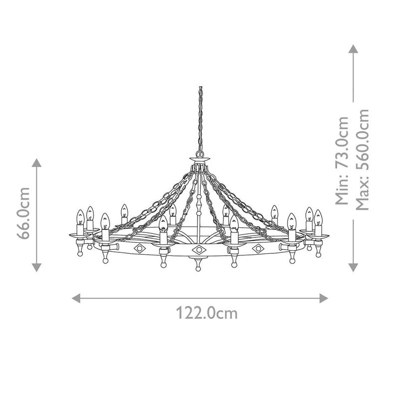 Lustre Noir XXL Château