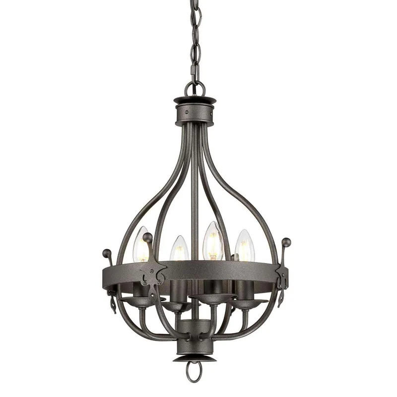 Petit Lustre Noir Fer