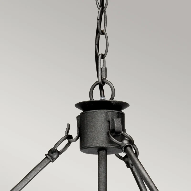Grand Lustre Ancien Noir