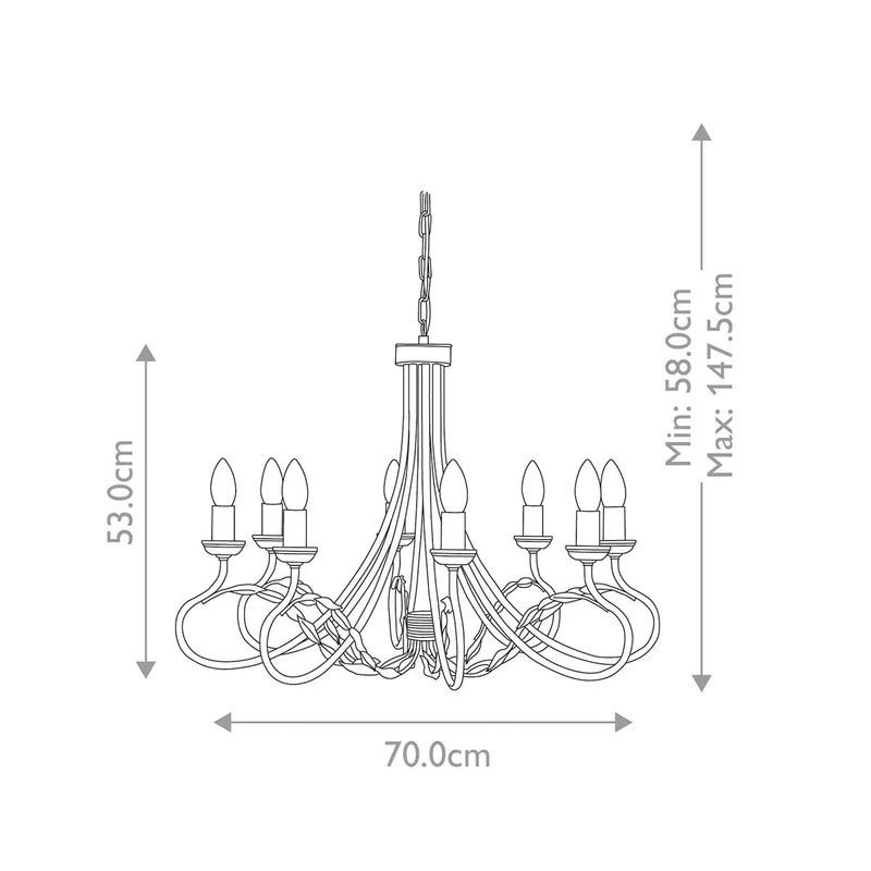 Lustre Chandelier Noir Bronze