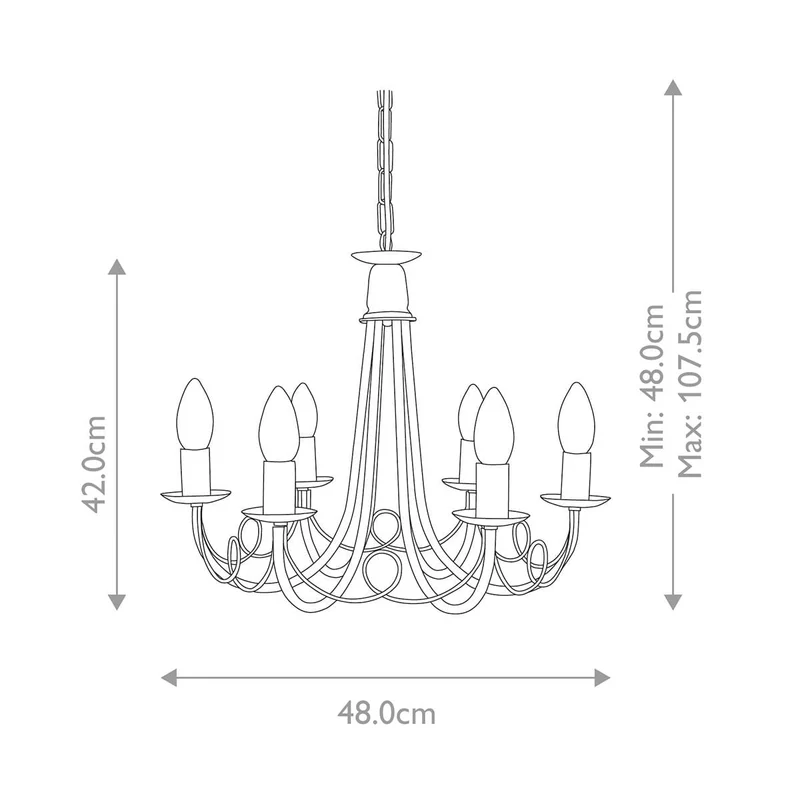 Petit Lustre Chandelier Blanc