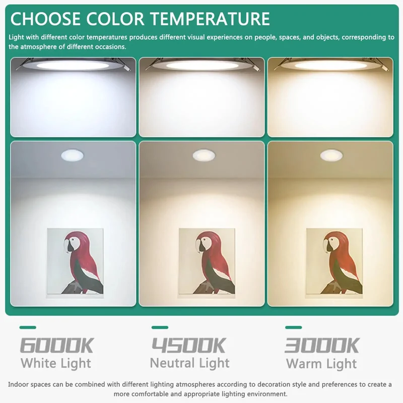 Super Slick 8 Inch IC Rated LED Recessed Light, 18W 1260 LM Flat Panel Downlight With Dead Simple Canless Setup, Adjustable 3000K To 6000K Bright Output, Total Breeze Install Featuring Crisp White Trim