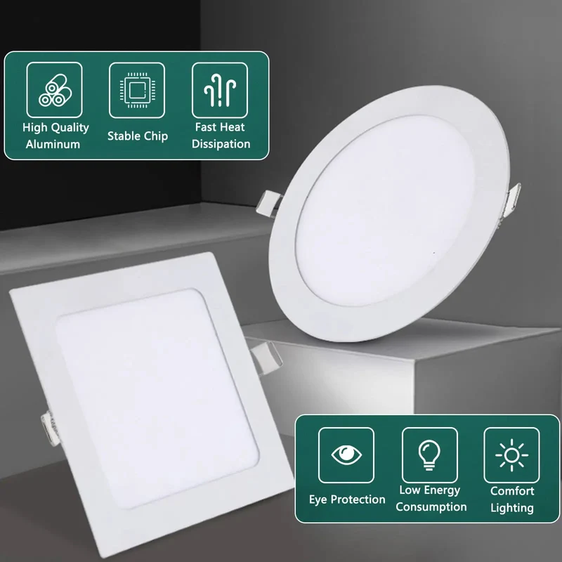 Super Slick 8 Inch IC Rated LED Recessed Light, 18W 1260 LM Flat Panel Downlight With Dead Simple Canless Setup, Adjustable 3000K To 6000K Bright Output, Total Breeze Install Featuring Crisp White Trim