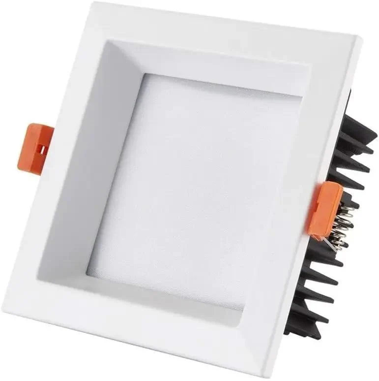 Square Recessed LED Downlight Trim Kit Easy Retrofit Housing No Sweat Install For Indoor Home And Office Killer Warm Glow Up To Seven Watts Compatible With Standard Dimmers