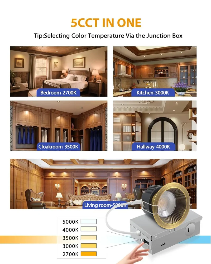 Slick Matte Bronze 3 Inch Recessed LED Ceiling Lights 4 Pack Featuring Top Shelf Anti Glare Baffle Design And 5 Color Temp Settings For Hella Bright Ambient Room Lighting That Looks Absolutely Flawless