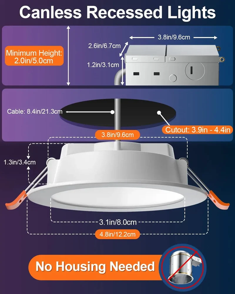 4 Inch Smart Recessed Leds Alexa Compatible Voice Controlled Dimmable Ceiling Lights Color Shifting Slick Setup For Modern Homes And Chill Evening Ambience Vibes All Around