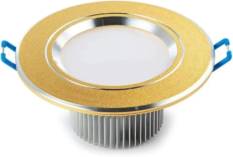 Slick Aluminum Recessed Lighting Trim Kit Featuring A Snappy 5W LED Downlight, Quick Snap Retrofit Install For Existing Ceilings, Rich Gold Finish For Kitchens, Bathrooms, And Laid Back Indoors