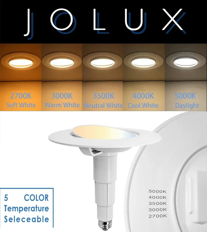 Six Pack 5 And 6 Inch CCT LED Gimbal Recessed Swivel Lights Perfect For Wall Accenting And Decor No Fuss Setup Top Tier Finish Makes Any Living Room Look Crisp