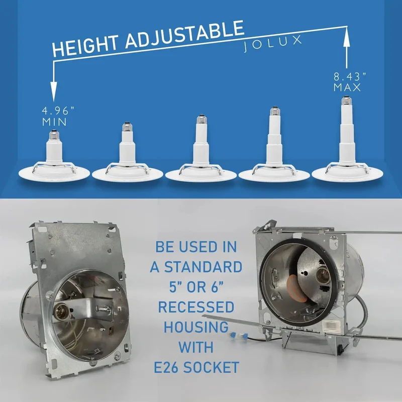 Six Pack 5 And 6 Inch CCT LED Gimbal Recessed Swivel Lights Perfect For Wall Accenting And Decor No Fuss Setup Top Tier Finish Makes Any Living Room Look Crisp