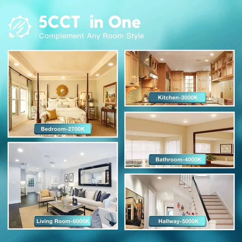 Smooth As Butter 5 Way Cct Led Recessed Can Lights 4 Inch Retrofit Kit With Effortless Dimming And Crisp Glow Perfect For No Fuss Room Refreshes And Quick DIY Ceiling Fixture Upgrades