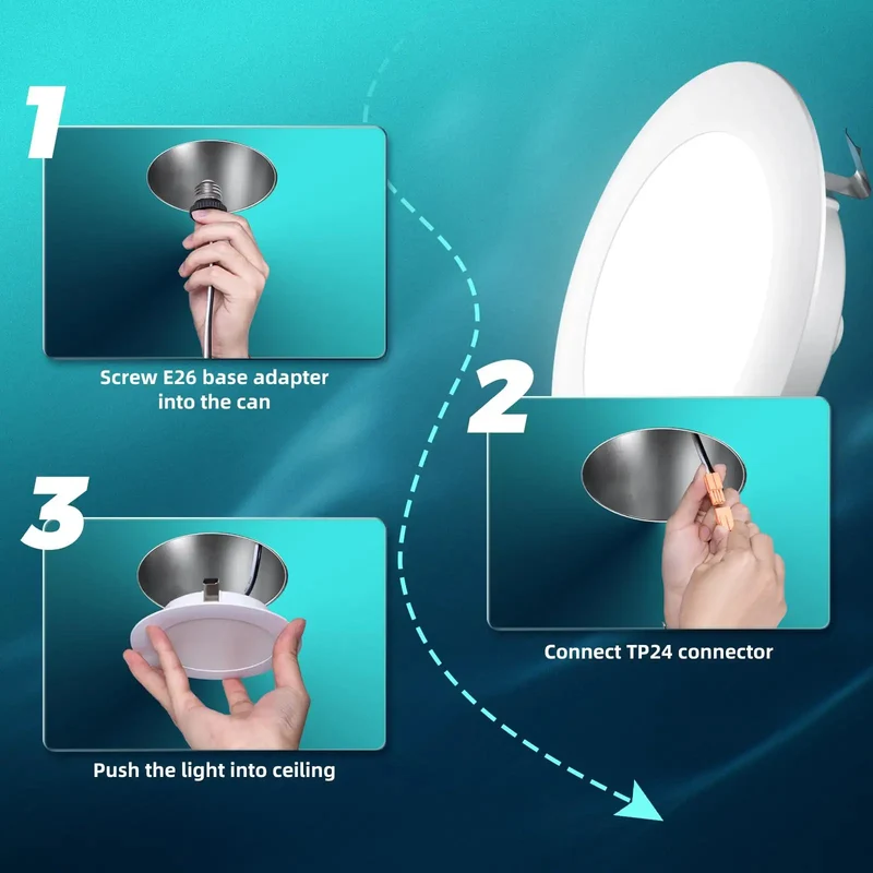 Smooth As Butter 5 Way Cct Led Recessed Can Lights 4 Inch Retrofit Kit With Effortless Dimming And Crisp Glow Perfect For No Fuss Room Refreshes And Quick DIY Ceiling Fixture Upgrades