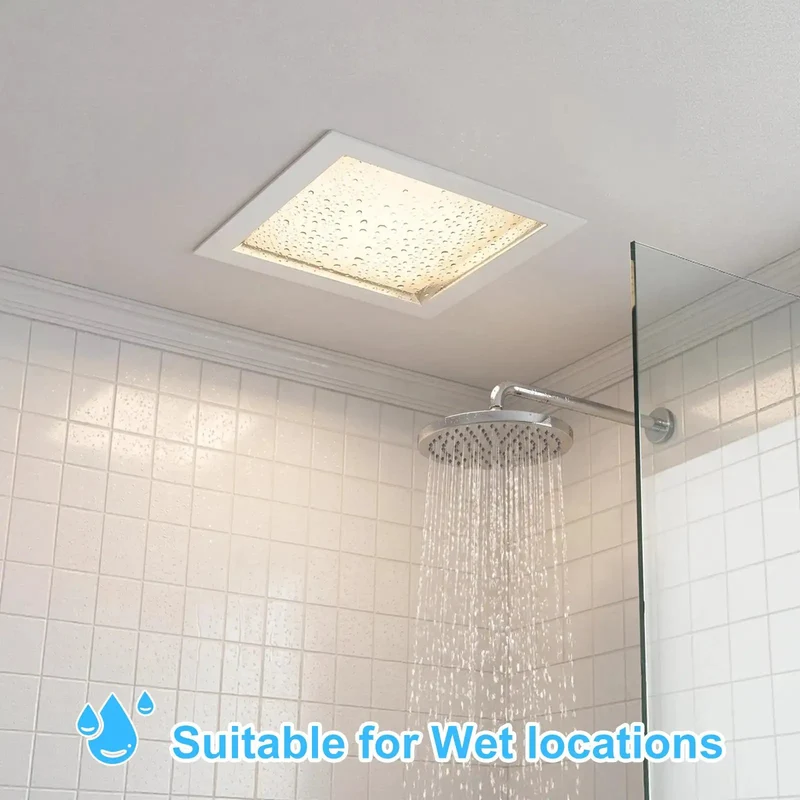 8 Inch Square Led Recessed Ceiling Light Fixture, 3Cct Adjustable Dimmable Downlight, Hassle Free Tool Free Setup For Drywall Walls, Integrated Junction Box, 2Pack White Trim To Brighten Up Your Living Space