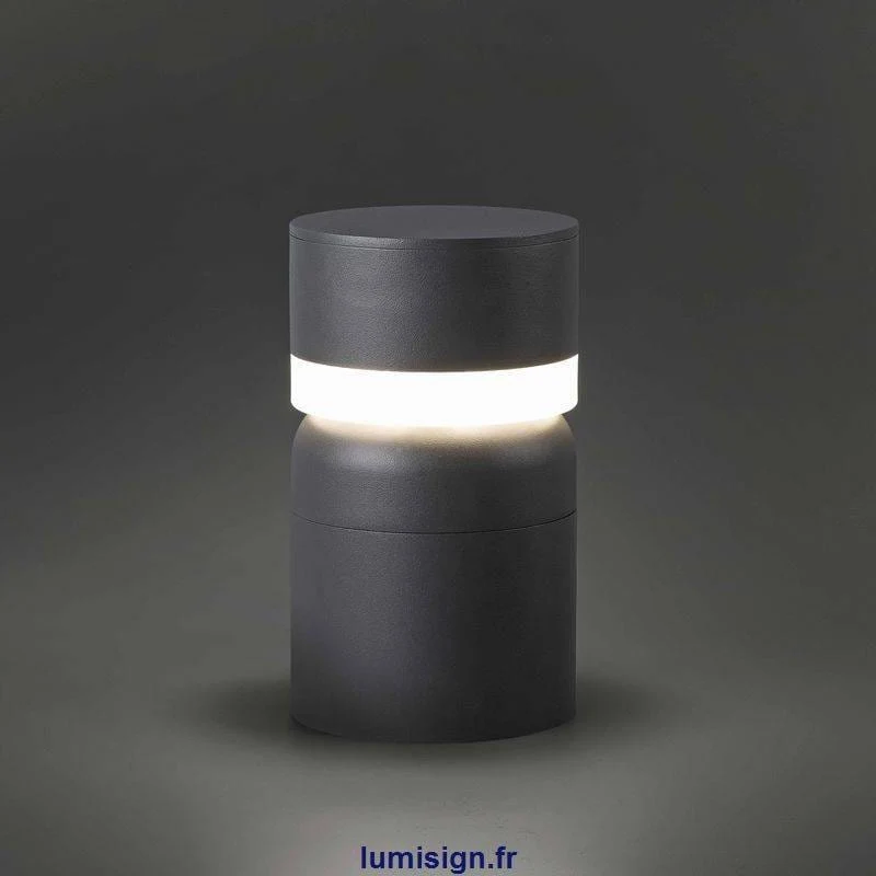 Borne lumineuse SETE IP54 : potelet LED extérieure design moderne pour jardin