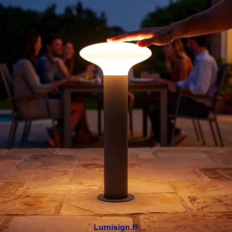 Borne d'extérieur Faro Barcelona BLUB'S-G gris foncé LED