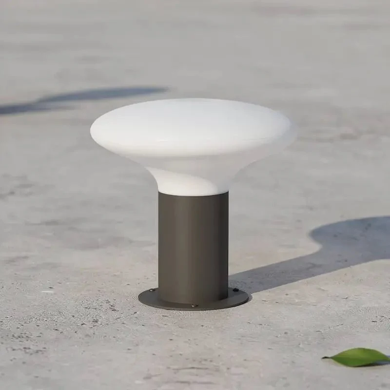 Borne de jardin BLUB'S-P gris - Luminaire extérieur moderne E27
