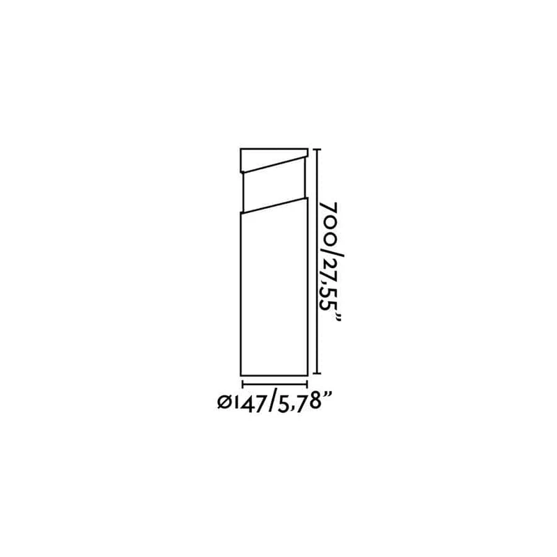 Borne extérieure lumineuse BLOCK-G béton IP65 pour jardin