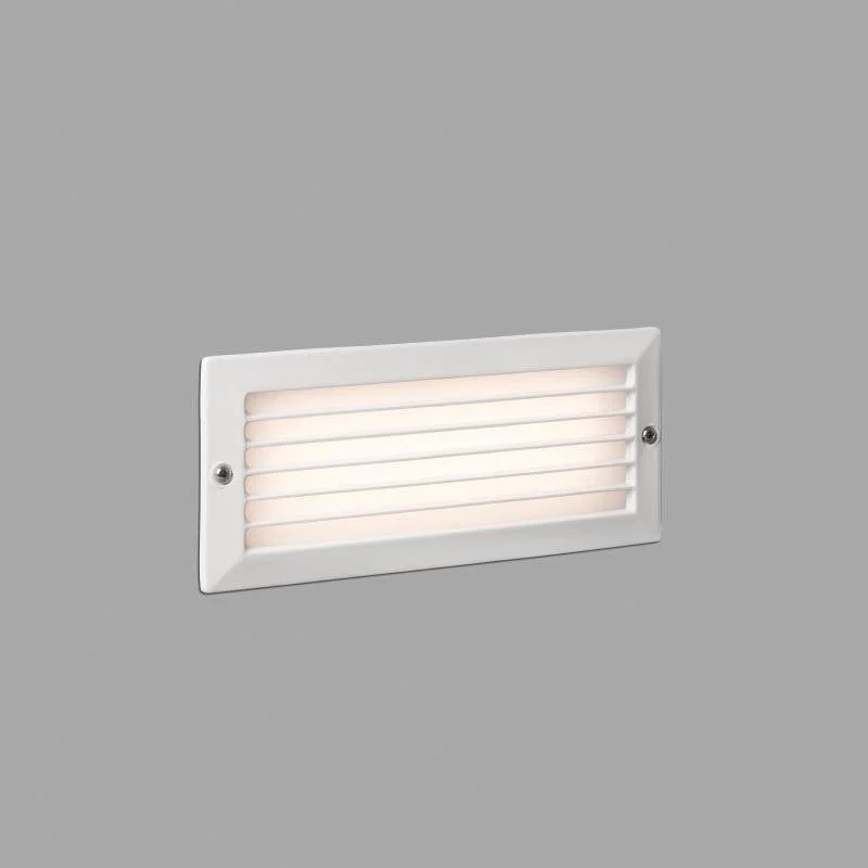 Applique extérieure encastrable LED 5W STRIPE blanche ou noire avec grille