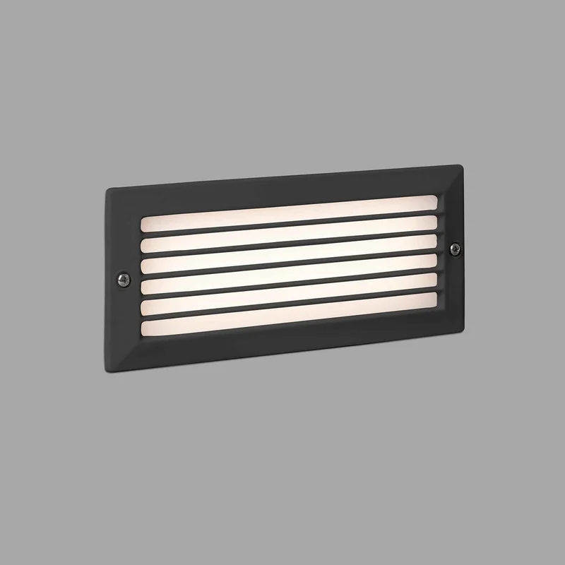 Applique extérieure encastrable LED 5W STRIPE blanche ou noire avec grille