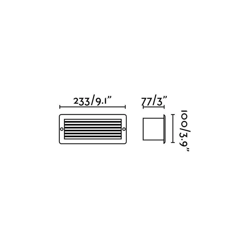 Applique extérieure encastrable LED 5W STRIPE blanche ou noire avec grille
