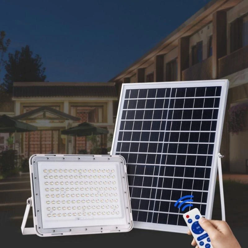 Projecteur Solaire LED 20W IP65 (Panneau Solaire + Télécommande Inclus)