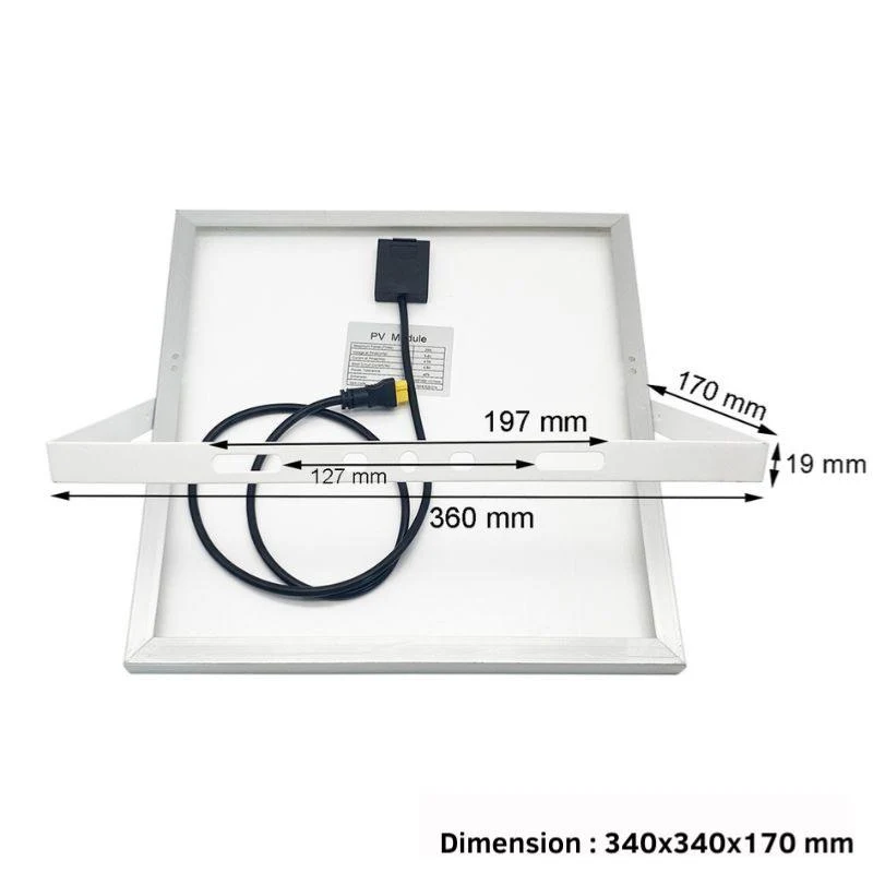 Projecteur Solaire LED 20W IP65 (Panneau Solaire + Télécommande Inclus)