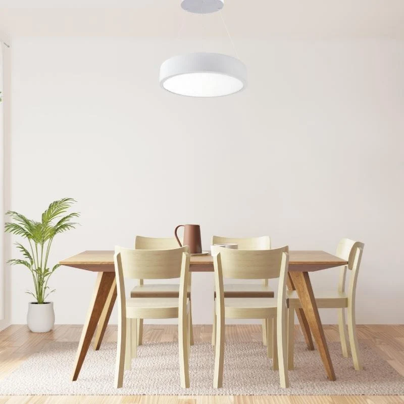 Kit Plafonnier LED Blanc 18W 25cm avec Kit de Suspension