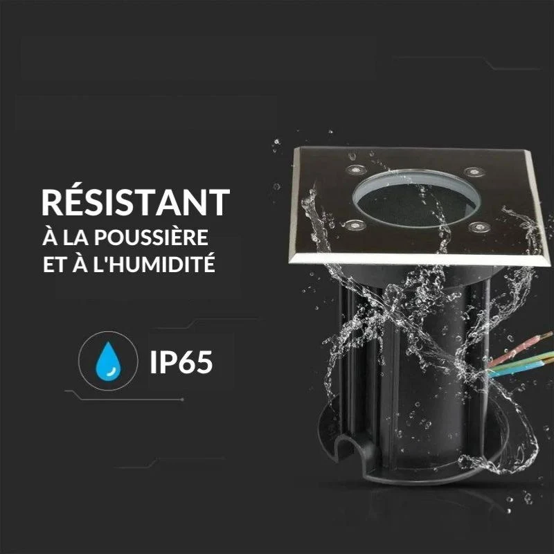 Spot LED Extérieur Encastrable Carré IP65 pour Ampoule GU10 - Pack de 10