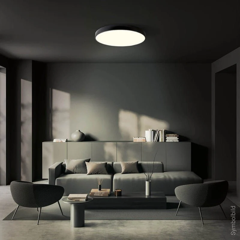 Plafonnier LED Noir 54W 60cm