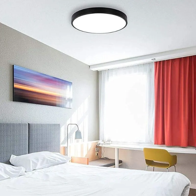 Plafonnier LED Noir 30W 40cm