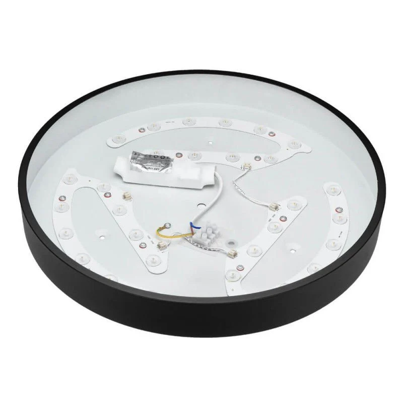 Plafonnier LED Noir 30W 40cm