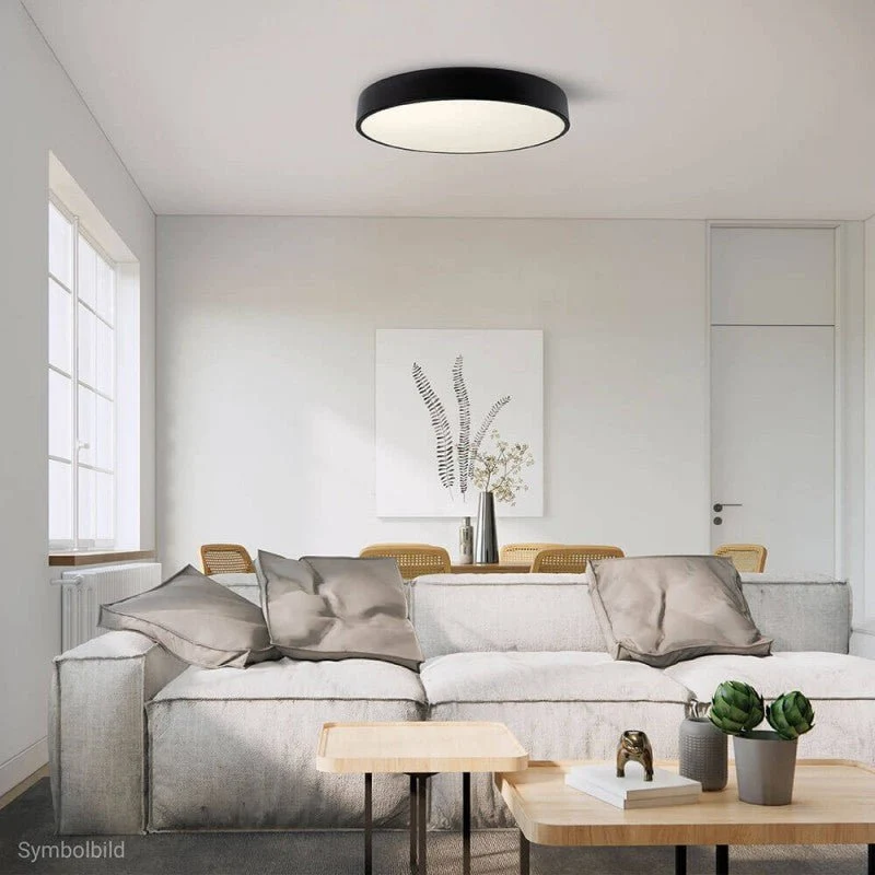 Plafonnier LED Noir 30W 40cm