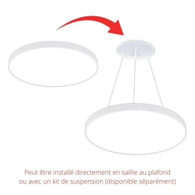 Plafonnier LED Blanc 30W 40cm
