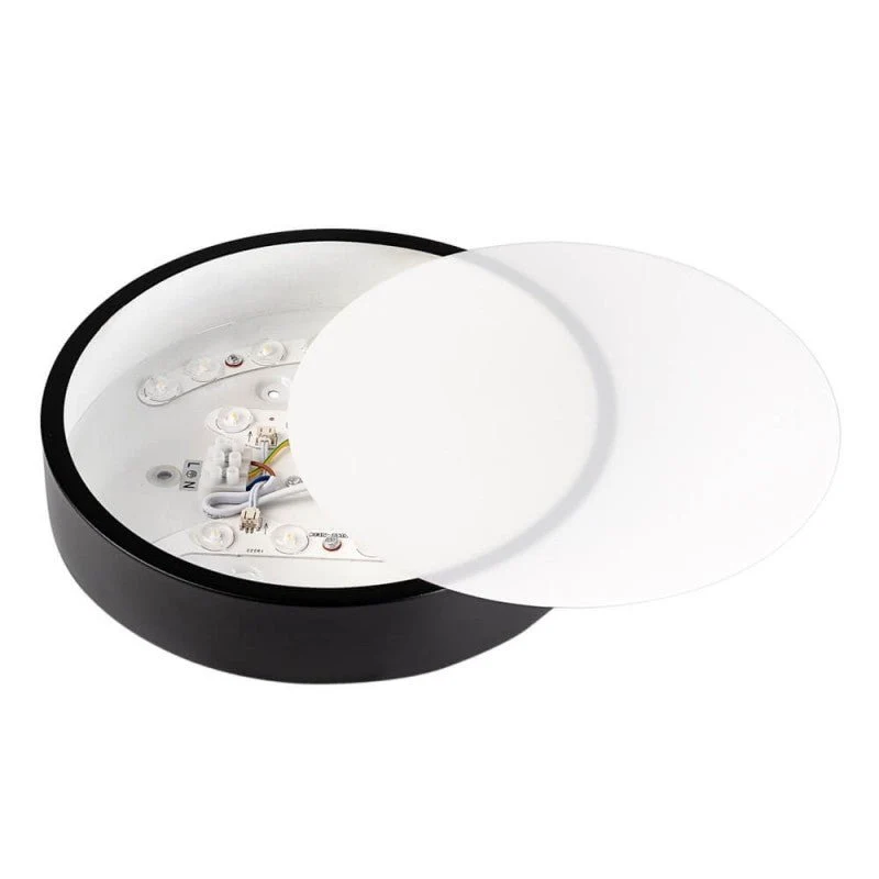 Plafonnier LED Noir 18W 25cm