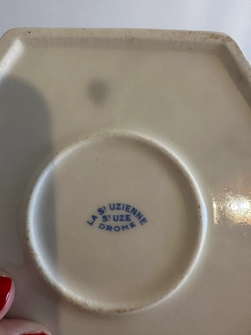 Bonbonnière en porcelaine bleue La St Uzienne