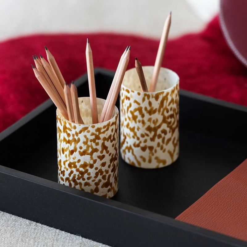 Stories of Italy Ivory & Amber Tumblers