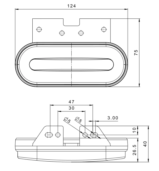 Feu de position latéral LED ambre Fristom avec indicateur