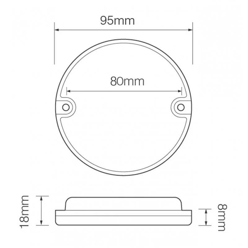 Lampes rondes de style européen de 95 mm par LED Autolamps série 95